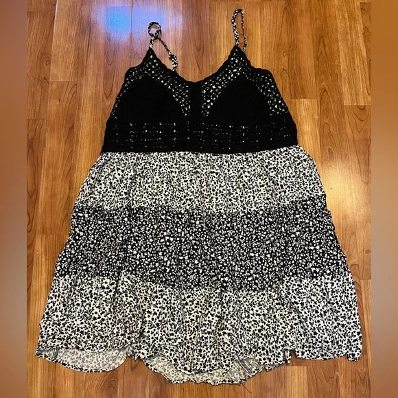 🆕 NWT Maurices Floral Crochet Babydoll Mini Dress, 0X/XL - Picture 5 of 5